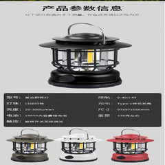 超長續航多功能戶外野營燈(可充電) Ultra-Long-Lasting Multi-Functional Outdoor Camping Light (Rechargeable)